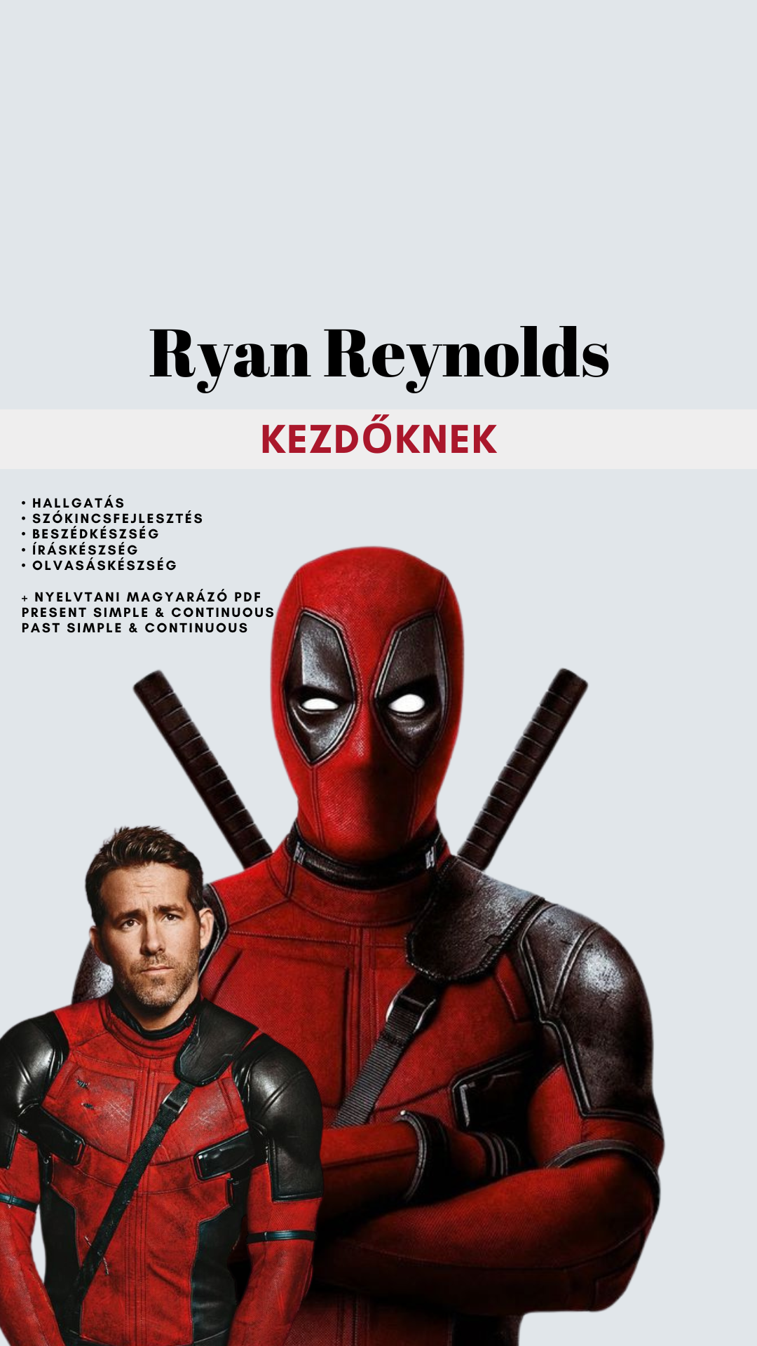 Tematikus feladatlapok ⎮Deadpool - Ryan Reynolds - Kezdőknek